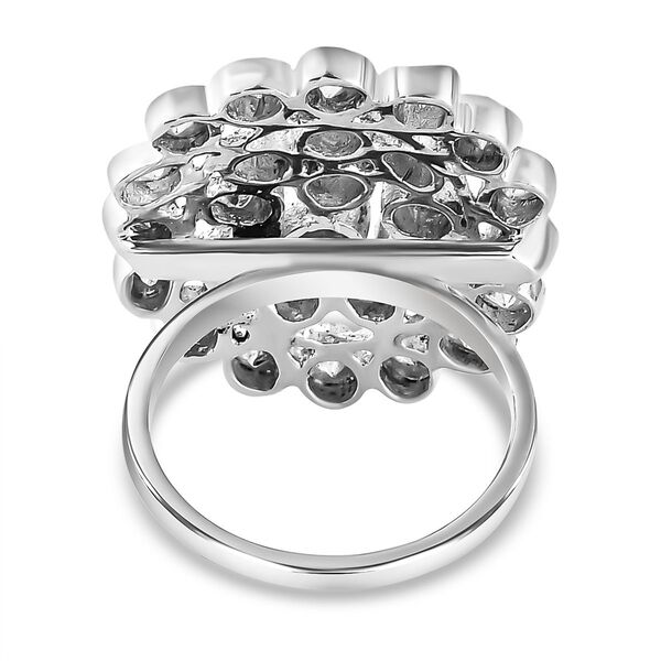 Handgearbeiteter Polki-Diamant-Ring, 925 Silber platiniert  ca. 1,00 ct image number 6