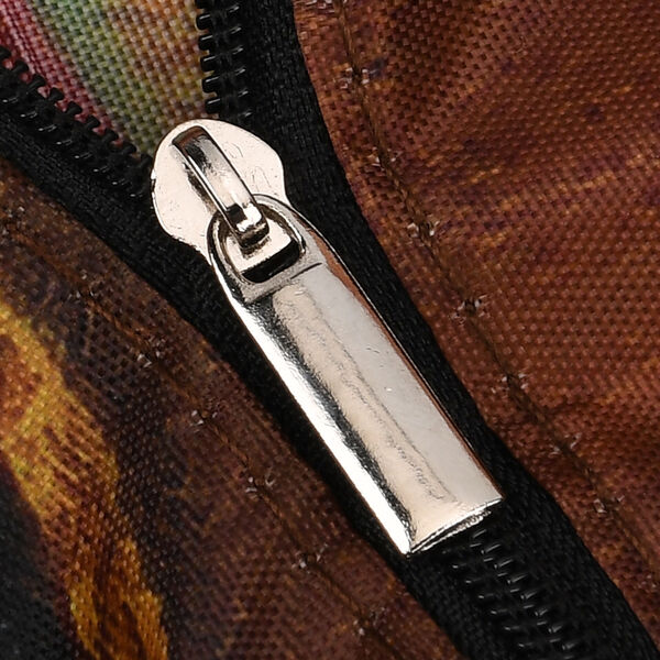 Faltbare Einkaufstasche mit Rei&szlig;verschlussfach 50 x 70 cm Gelb image number 7