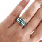 Premium Kagem sambischer Smaragd-Ring, 925 Silber platiniert  ca. 1,40 ct image number 2