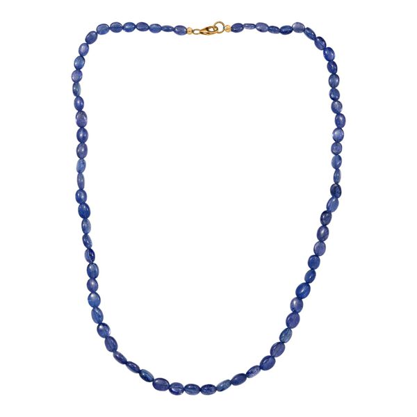 AAA Tansanit 45cm Halskette in 585 Gold - 78 ct. image number 5