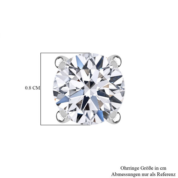 LUXURIANT VS-EF Labor Diamant Ohrringe in 585 Weißgold - 3 ct. image number 8