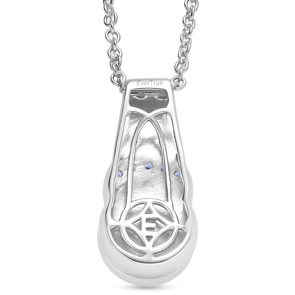 EverTrue S&uuml;&szlig;wasser Perle und Zirkon Anh&auml;nger mit 50cm Kette in Silberton image number 5