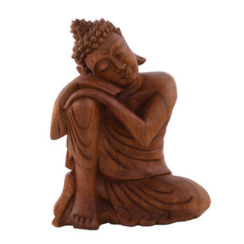 Bali Home Collection - handgefertigte Buddha Skulptur aus Teak Holz