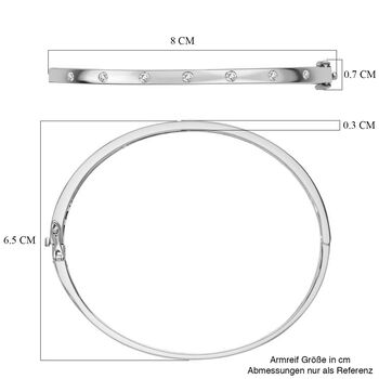 LUXURIANT SI-GH Labor Diamant 19cm Armreif, 925 Silber rhodiniert - 0,25 ct.