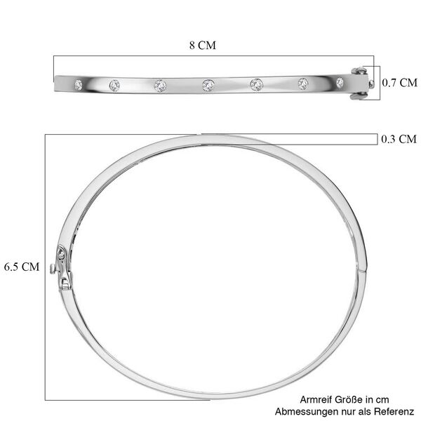 LUXURIANT SI-GH Labor Diamant 19cm Armreif, 925 Silber rhodiniert - 0,25 ct. image number 3