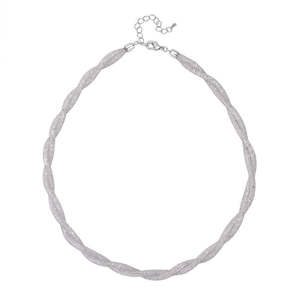 Wei&szlig;e Kristall 50+5cm Halskette image number 5