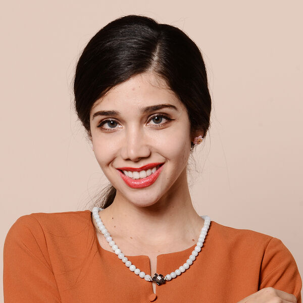 JARDIN-KOLLEKTION - schwarze Perlmutt, weiße Jade und Zirkon-Halskette, 50 cm, 925 Silber rhodiniert ca. 275,31 ct image number 2