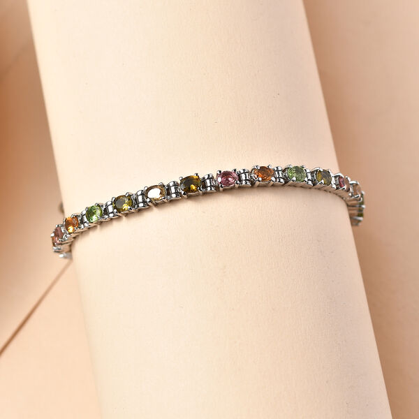 EVER TRUE Mehrfarbig-Turmalin Armband ca. 15 cm + 4 cm Extender, 316L Edelstahl ca. 3,48 ct. image number 2