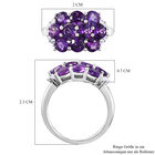 Natürlicher, marokkanischer Amethyst und weißer Zirkon-Ring, 925 Silber platiniert  ca. 2,61 ct image number 6
