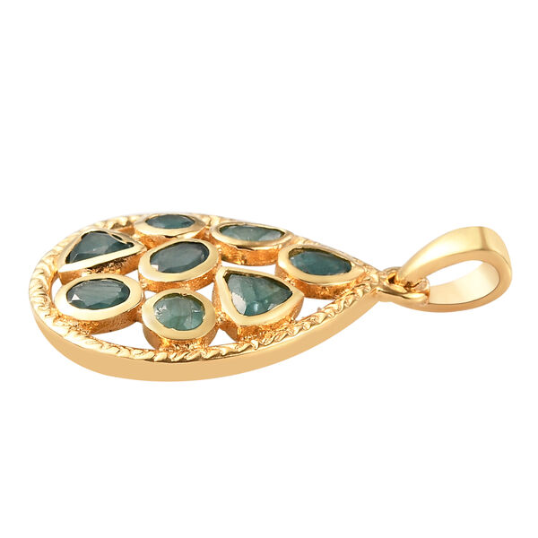 Grandidierit Anh&auml;nger 925 Silber vergoldet ca. 3,87 ct image number 5