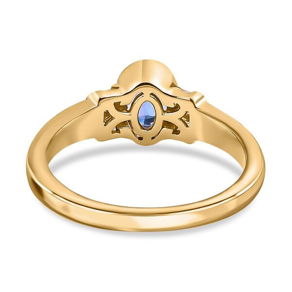 AAA Tansanit und Zirkon Ring - 0,88 ct. image number 6