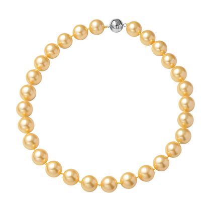 Goldene Muschelkernperlen-Halskette, 50 cm - 890 ct.