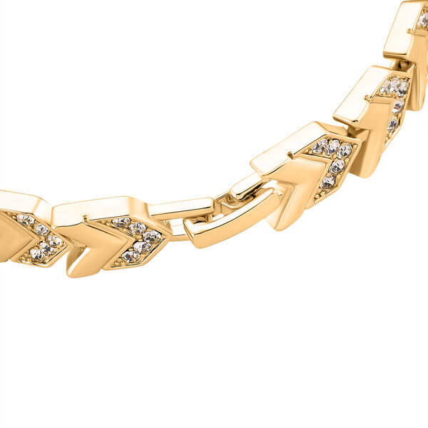 Wei&szlig;er Kristall Armband ca. 19 cm Std Gelb image number 3