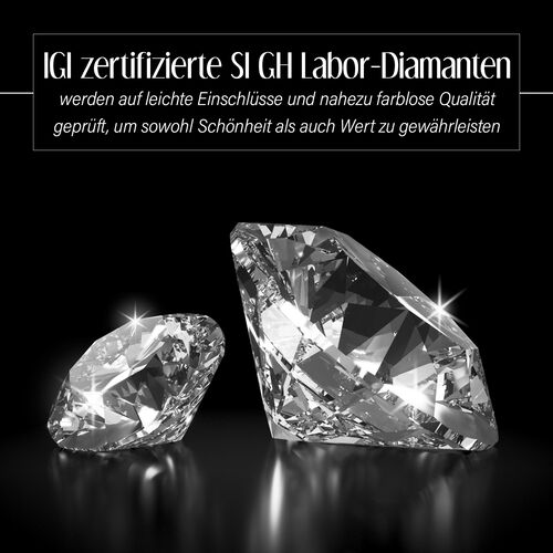 IGI zertifizierte  SI G-H Diamant-Ohrringe - 2 ct. image number 4
