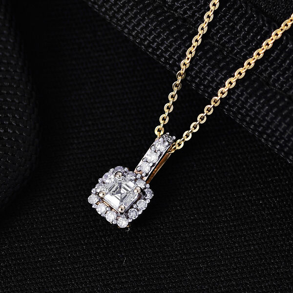 LUXURIANT 2er-Set SI-GH Labor Diamant Anh&auml;nger mit 45cm Kette image number 10