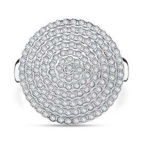 LUSTRO STELLA -   Weißer Zirkonia Ring 925 Silber rhodiniert (Größe 18.00)