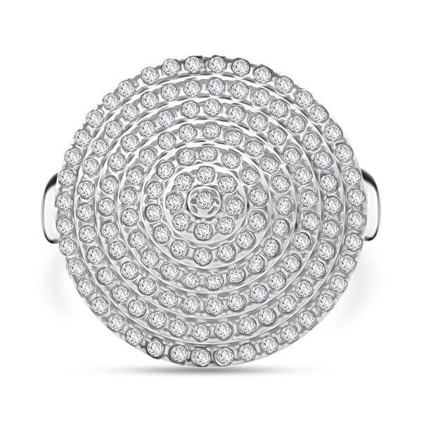 LUSTRO STELLA -   Weißer Zirkonia Ring 925 Silber rhodiniert (Größe 18.00) image number 0