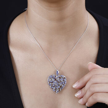 Tansanit Anh&auml;nger mit 45cm Kette - 3,86 ct.