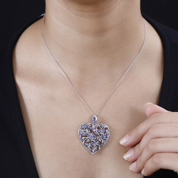 Tansanit Anh&auml;nger mit 45cm Kette - 3,86 ct. image number 3