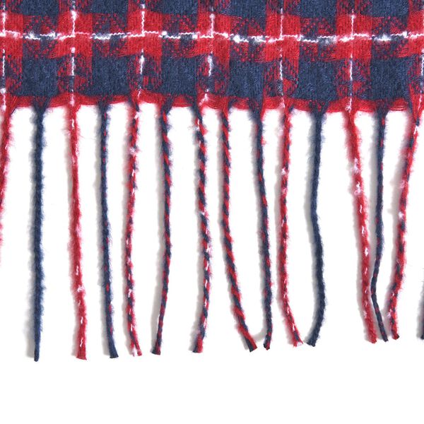 Karierter Schal mit Fransen, Orange image number 3