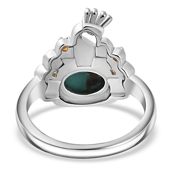 Sierra Nevada T&uuml;rkis, Multi-Turmalin und schwarzer Spinell-Ring - 1,57 ct. image number 6