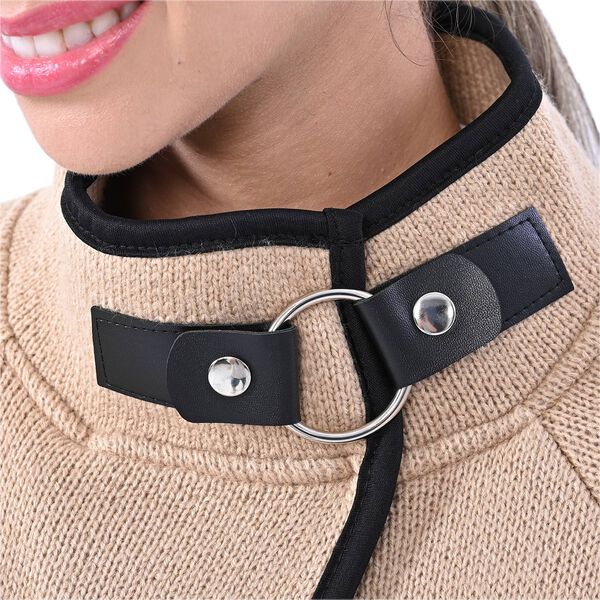 TAMSY: Strick-Mantel für Damen mit Schnalle, Beige  image number 6