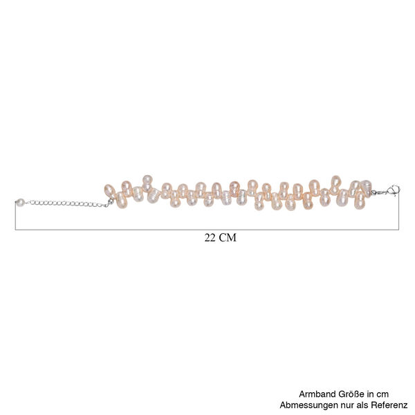 Mehrfarbiges S&uuml;&szlig;wasserperle Armband, 19+5cm image number 4