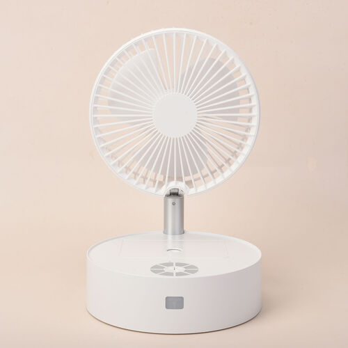 Kabelloser, faltbarer Ventilator mit integriertem Luftbefeuchter, USB-Anschluss, Weiß image number 0