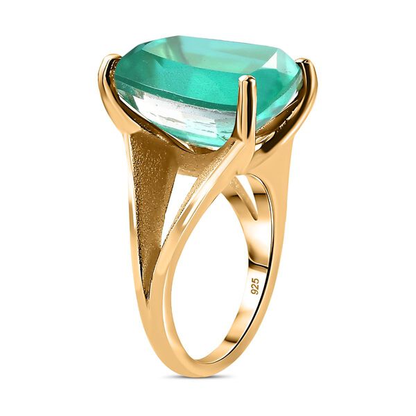 Smaragd Triplett Quarz Ring - 13,50 ct. image number 5