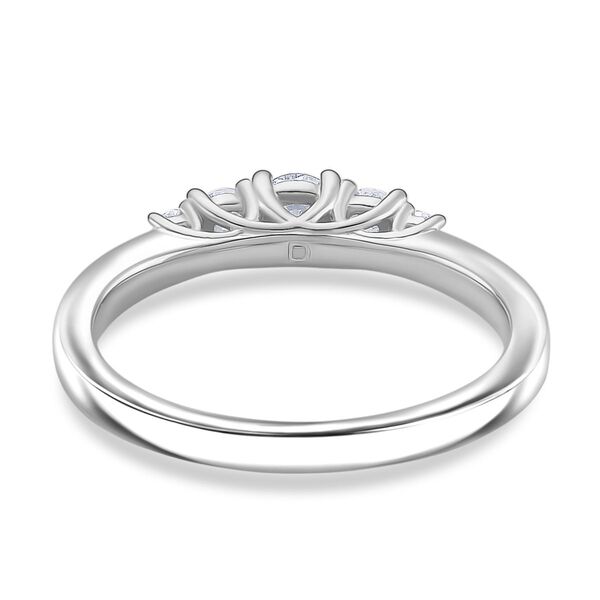 RADIANTA GRA zertifiziert Moissanit (D-VVS) Ring 925 Silber rhodiniert (Gr&ouml;&szlig;e 18.00) ca. 0.49 ct image number 6