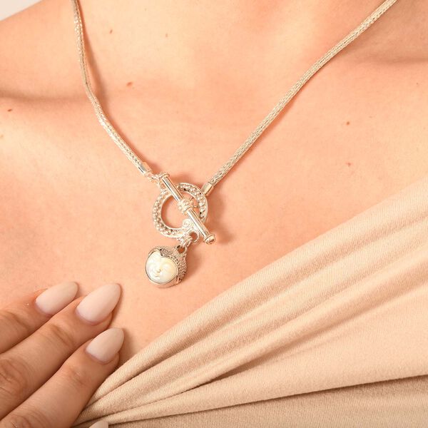 Sajen Silver- Perlmutt-Halskette, 50 cm, 3,23 ct. image number 3