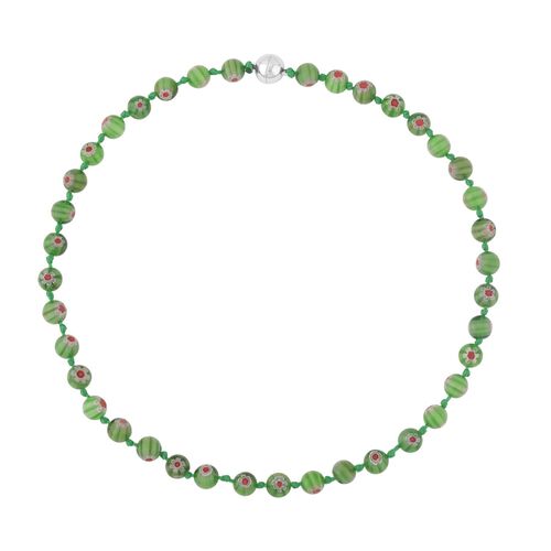 Murano-Stil, Murano-Glasperlen Design, Halskette, ca. 50 cm, Grün image number 0