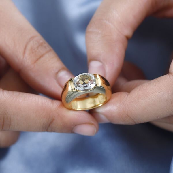 Prasiolith Ring Messing,  (Gr&ouml;&szlig;e 21.00) ca. 2.16 ct image number 3