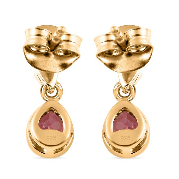 AA Rubellit und weiße Zirkon-Ohrringe - 0,71 ct. image number 5