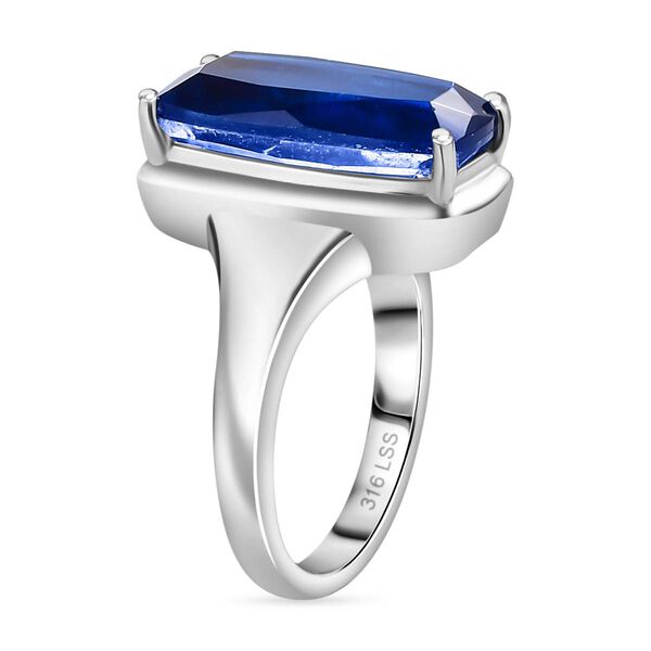 Ceylon Farbe Quarz Ring Edelstahl (Gr&ouml;&szlig;e 17.00) ca. 5,94 ct image number 5