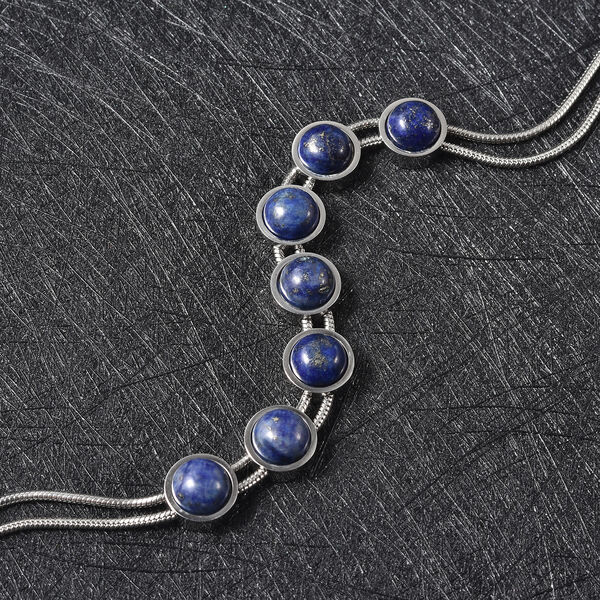 Lapislazuli-Armband, ca. 19 cm, Edelstahl ca. 16,45 ct image number 1