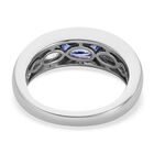 Tansanit Ring 925 Silber Platin-Überzug image number 5