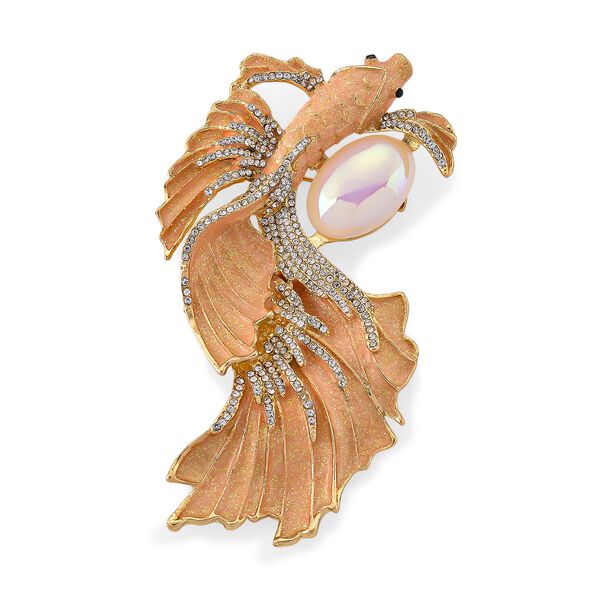 Harz, Schwarze Kristall Brosche emailliert