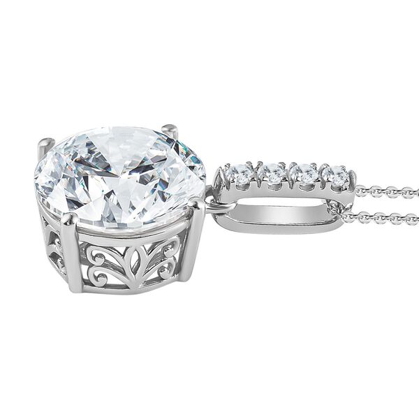 Funkelnde K&ouml;nigin - Moissanit Anh&auml;nger mit Kette - 10,51 ct. image number 4