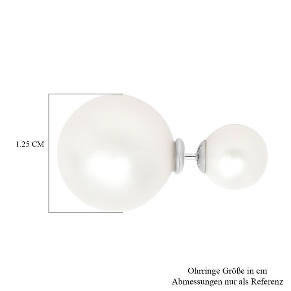 Mode weiße Muschelperlen-Ohrstecker image number 5