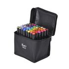 Dual Markers 60 pcs set with storage bag
Size: L 15.7X W 5.8CM
Material: Plastic
Color: 48 Color
Weight:950g/sets
The complete size:    L19xH15.5xW10CM
with 1 base  