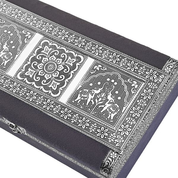 Handgefertigte, oxidierte Schmuckbox mit Elefantenprägung, 24,2x15x7 cm image number 5