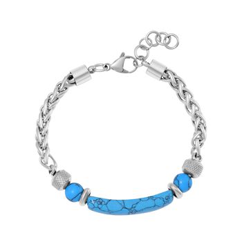 Blaues Howlit-Armband, 18 cm - 25 ct.