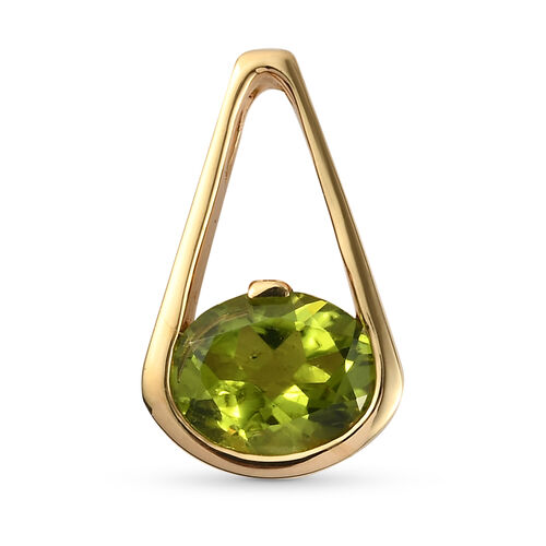 Natürlicher Peridot-Solitär-Anhänger in Silber, 2,45 ct. image number 0