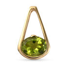 Natürlicher Peridot Anhänger 925 Silber vergoldet ca. 2,45 ct