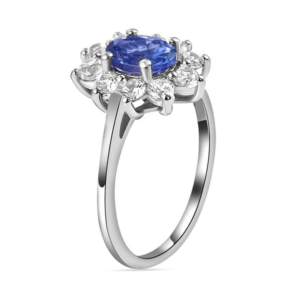 Tansanit und Zirkon-Ring - 1,70 ct. image number 4