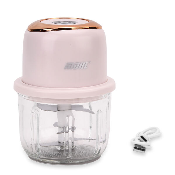 Kompakter Elektrischer Mini-Knoblauchzerkleinerer, USB-Aufladung, 14,5&times;11cm, Rosa image number 1