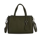 Crossbody-Tasche aus 100% echtem Leder mit Henkel und Schulterriemen, 24x11.5x18 cm, Grün