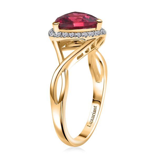 LUXURIANT DIAMOND- zertifiziert und geprüft AAA Labor Bixbit und Labor Diamant Ring in 417 Gold - 3,5 ct. image number 3