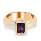Lusaka Amethyst Ring 925 Silber Bicolor (Größe 16.00) ca. 0,85 ct